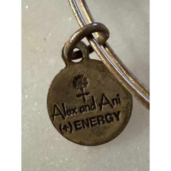 Alex and Ani AQUA Bangle Bracelet Carousel Crystal Turquoise Beaded RETIRED - Picture 7 of 11